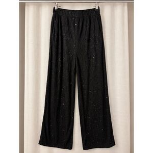 Cider Black sparkle wide-leg pants